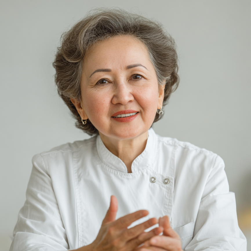 Счастливая пожилая женщина